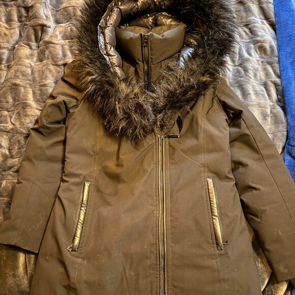 RUDSAK Black with Faux Leather Trim Parka - Picture 1 of 10